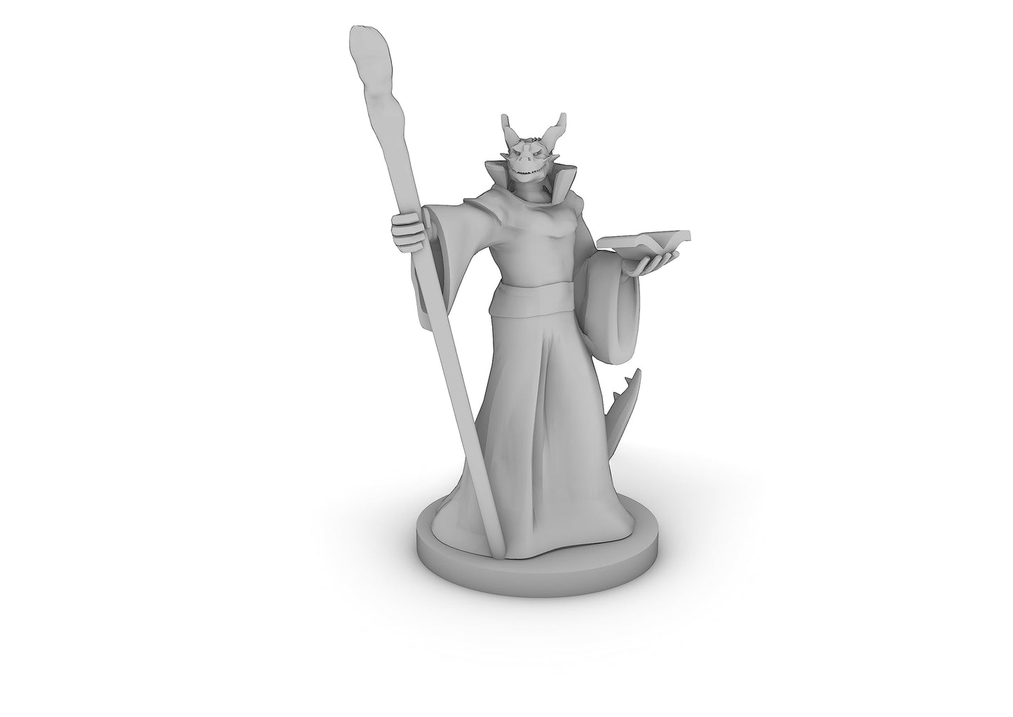 Dragonborn Wizard Male Tabletop DND Gaming Miniature