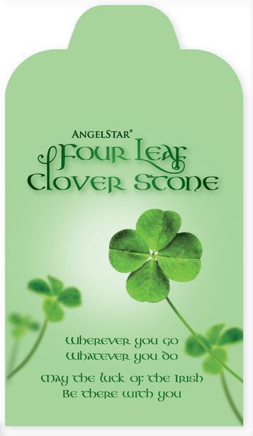 AngelStar 8781 Clover Stone 1 1/4 - Clear Green Decorative Accent for Home and Garden