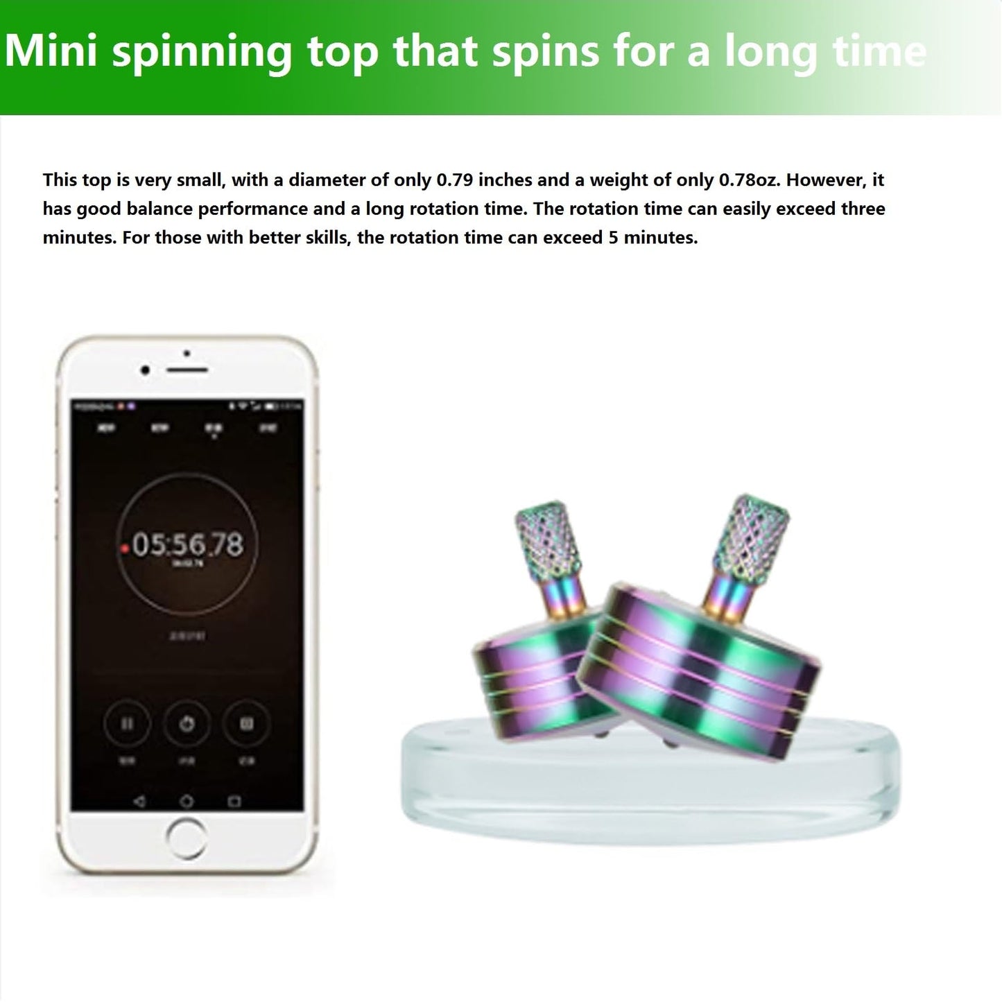 CHEETOP Stainless Steel Spinning Top  Precision Mini Desktop Gyroscope  Kill Time Reduce Stress ADHD Toys  Perfect Balance Gyro (3PCS Black+Silver+Iridescent Style 4)