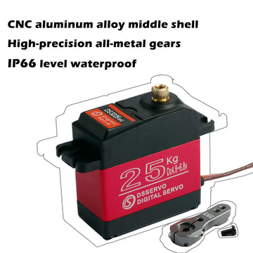Wishiot Ds3225Mg 25Kg Rc Digital Servo Full Metal Gear With 270 Degree Pwm Control For Diy Baja Car Crawlers Truck Rc Robotic Ar