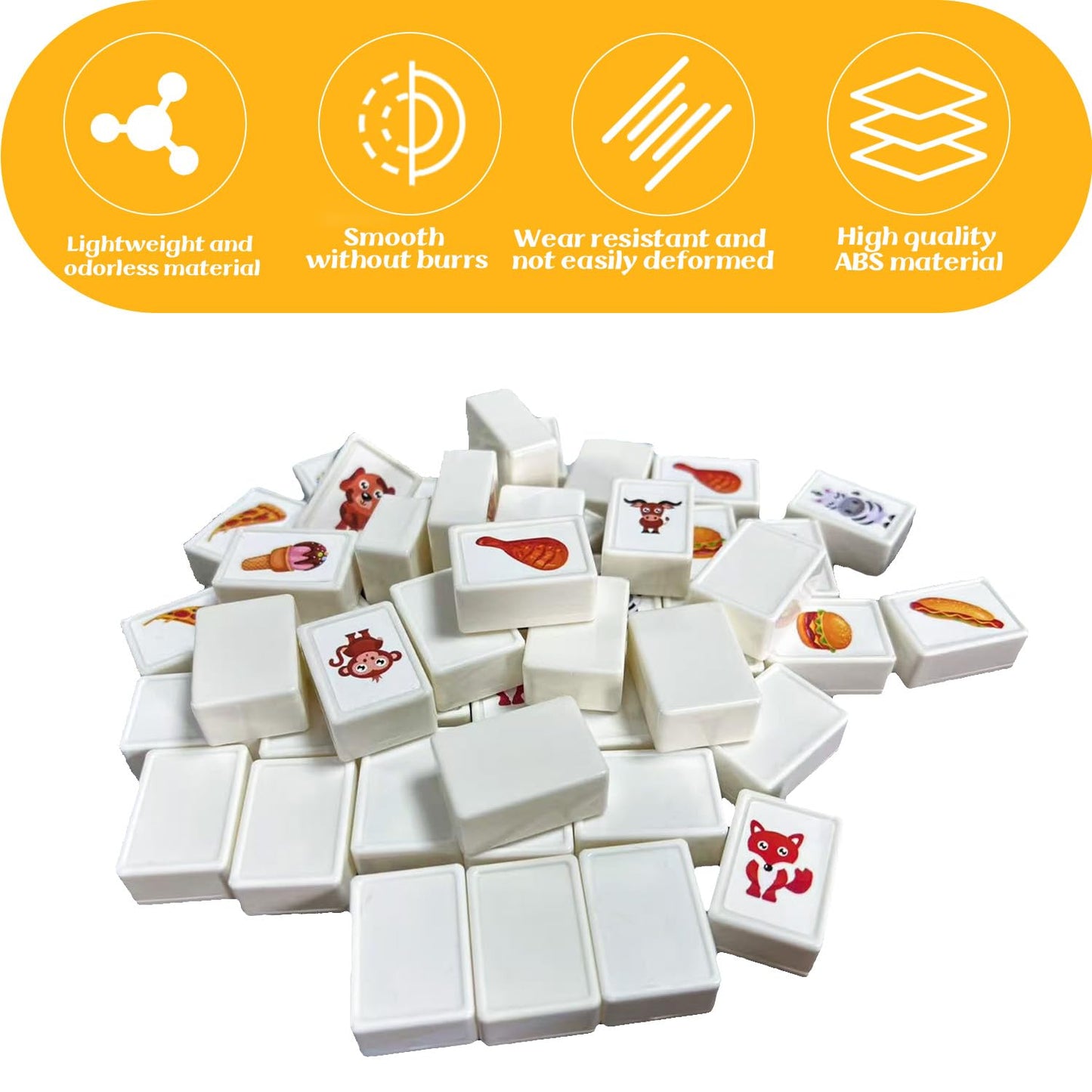 Gemormonee 65 Tiles 30Mm Seaside Escape Blocks, Seaside Escape Tiles, Mahjong, Sea Side Escape Tile, Abs Material Set With Diy P