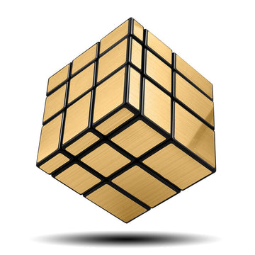 D-Fantix Shengshou Mirror Cube 3X3 Speed Cube Gold Mirror Blocks Cube 3X3X3 Different Shapes Puzzle Cube Toys For Kids Adult