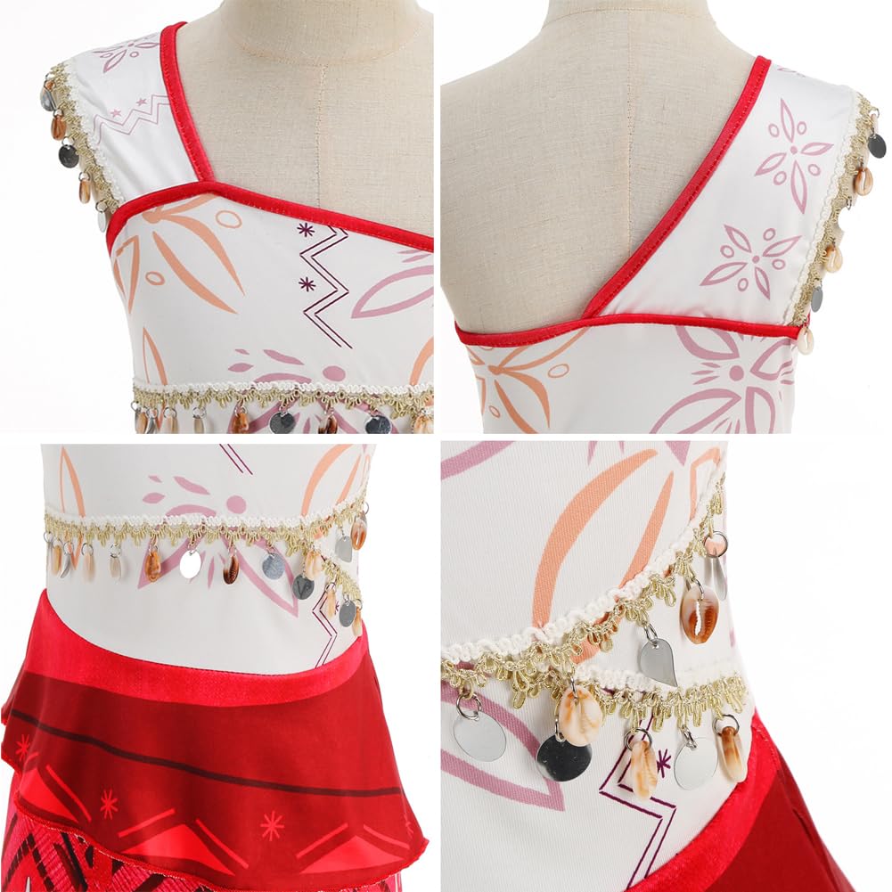 IDOTTA Princess Adventure Dress Ocean Costume For Girls Outfit Fancy Dress Up With Necklace and Hairpin