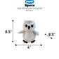 Puzzled Dollibu Owl Plush - Super Soft Stuffed Animal, Cute Grey Wildlife Bird Stuffed Animal Adorable Fluffy Stuffed Animal For Boys And Girls, Plush Owl Gifts For Kids, Teens, And Adults - 9 Inches