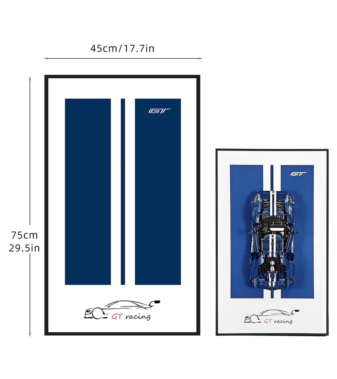 Wetceaom Display Wallboard For Lego Technic 2022 Ford Gt 42154 Car 1:12 Scale, Compatible With Lego Ford Gt Cars, Gift Ideas For