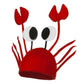 ZHHENIALY Crab Hat Set- Funny Party Hats Dress Up Crazy Theme Party Roleplay Hats Set Novelty 3D Crab Hat for Unisex (Crab Hat O