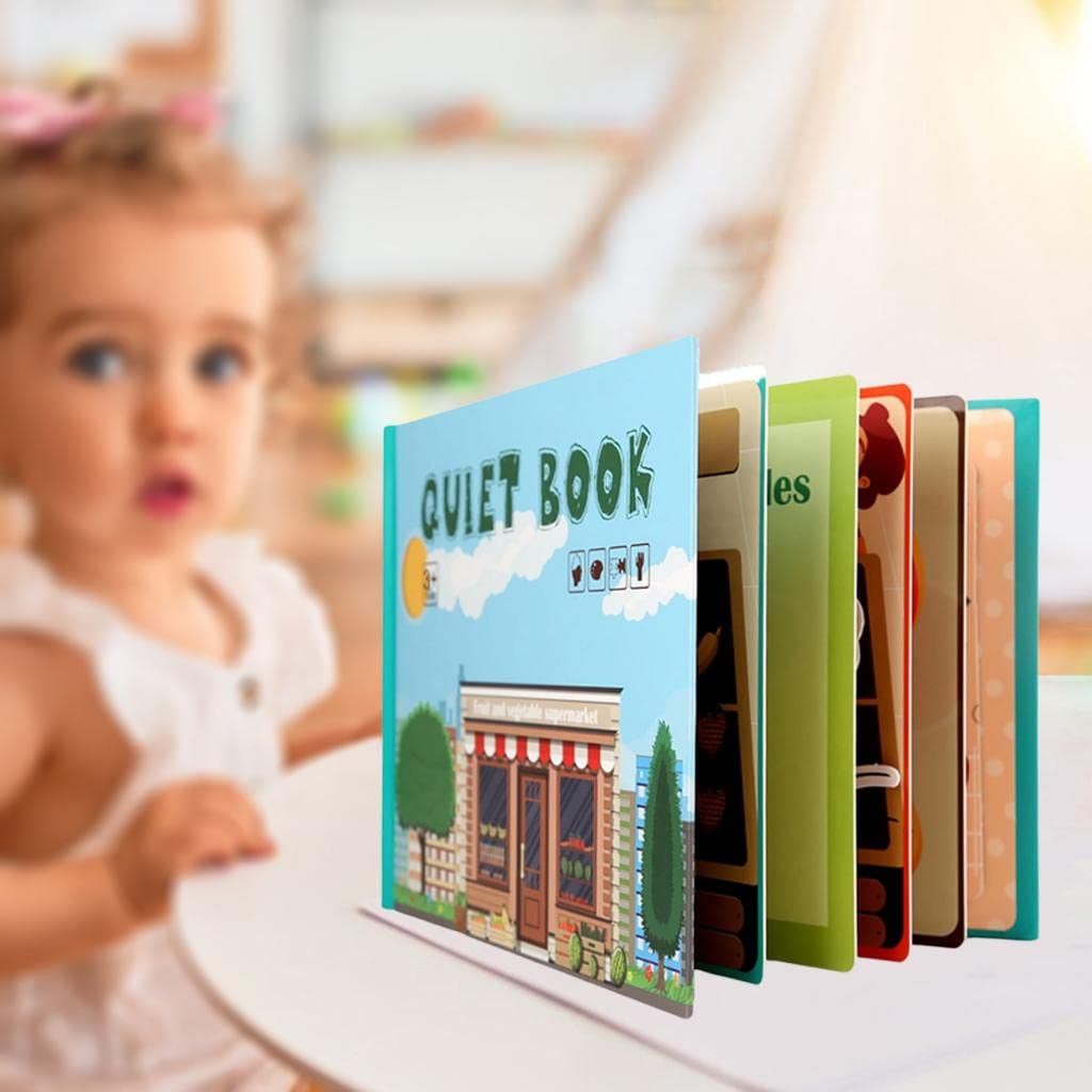 Merishopp Montessori Quiet Book Early Learning For Children Preschool Kids Vegetable| Baby Learning Toy | Infant Activity Toy | 