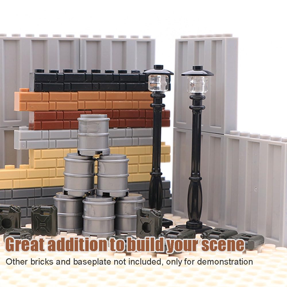 Clear Tranparent Flat Plates Bricks, 24 Pieces and Parts 1x6x5 Classic, Window Bulk Building Blocks Accessories (Transparent) (C