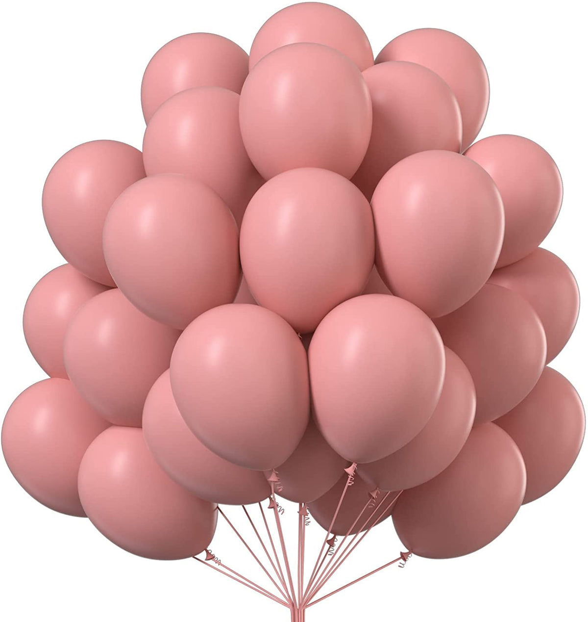 Wp Wanna Party Blush Pink Vintage Balloons 10 Inch  100Pcs| Dusty Pink Latex | Retro Pink Party | Baby Shower Or Bridal Shower