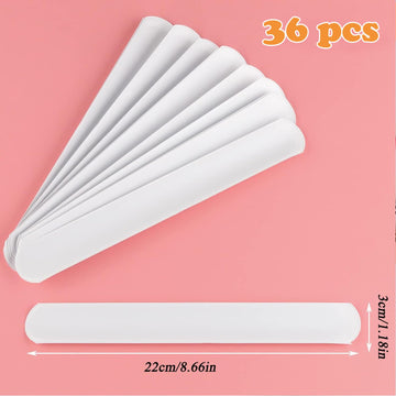 NovaHance 36 PCS Slap Bracelets Blank DIY Slap Bracelets Color Your Own Slap Bracelets Slap Bands Wristbands Snap Bracelets for