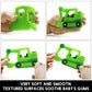 Amazingm Car Series Baby Teething Toys,Food Grade Silicone Chew Teether For 3 Months+ Infant Boy And Girl,Toddler Sensory Chewing Teether,Bpa Free. (Excavator, Green)