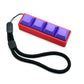 Four-Button Clicky Mechanical Switch Fidget Toy | Stim Toy, Stress Relief, Adhd (Red Base, Purple Keycaps)