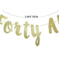 Forty Af Glitter Gold Banner, Happy 40Th Birthday/Anniversary Decor (Gold)