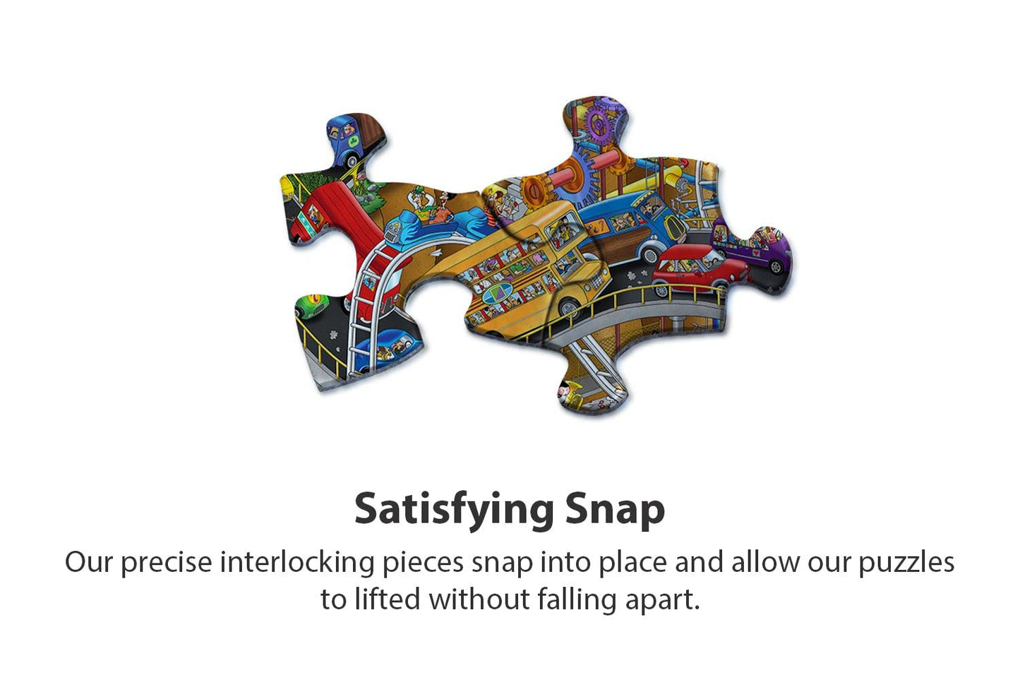 Springbok - Getting Away - 1000 Piece Jigsaw Puzzle- Cartoon Illustration Of Transportation To Challenge Your Brain