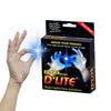 D'lite Magic Thumb Lightup Trick Set / 2 Original Amazing Ultra Bright Light Magic Fingers - Closeup & Stage Magic Tricks - Easy Illusion Anyone Can Do It - Magic Trick for mature-themeds (Junior Blue)