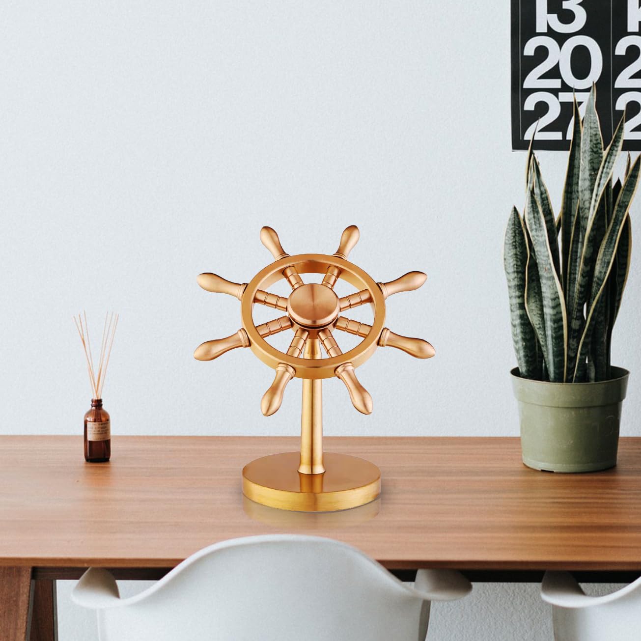 XQIGI Spinner Brass Boat Helmsman Puts  Creative Metal Fidget Spinner Crafts  Copper Extractor Artifact Detachable Gift for mature-themed Kids