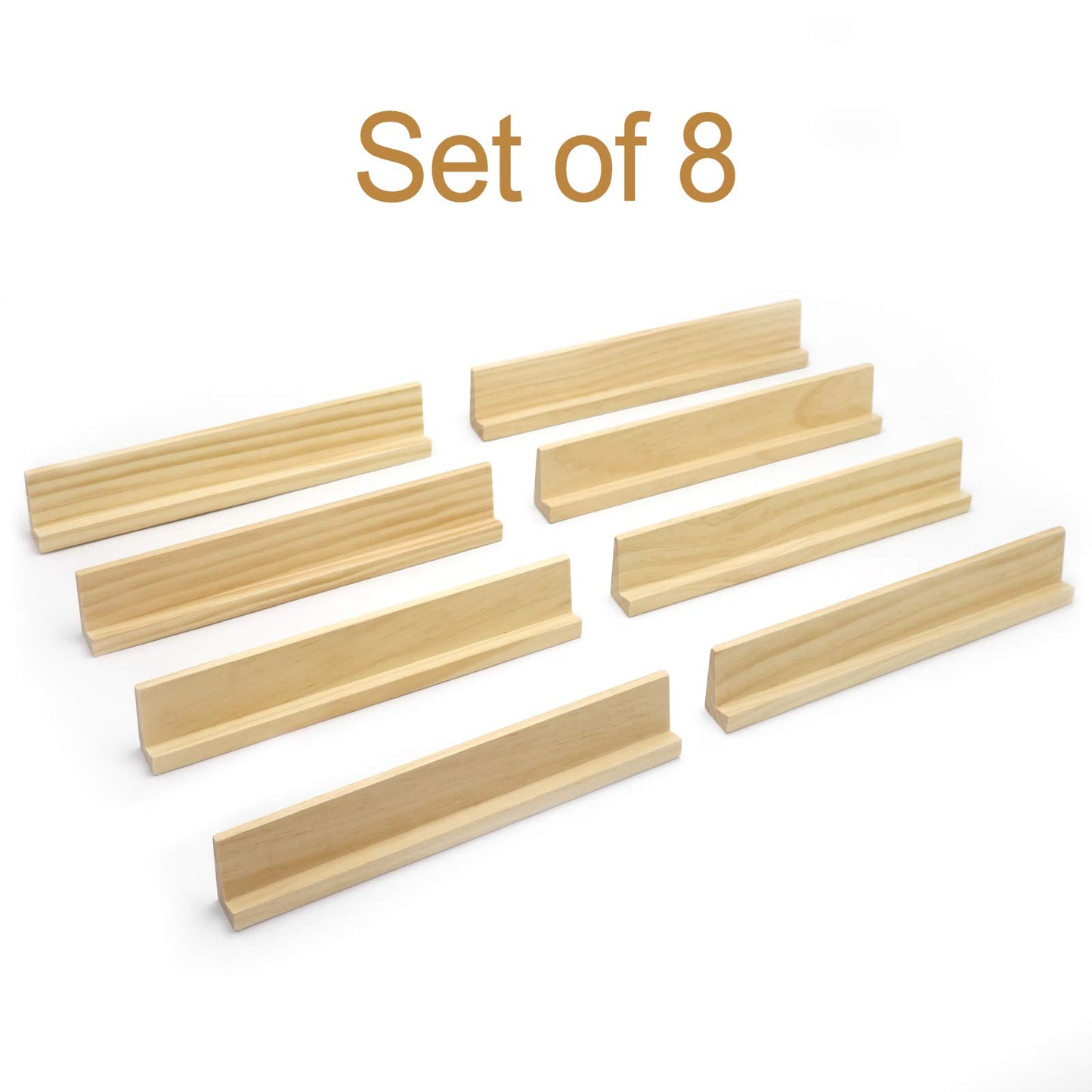 Domino Racks Set Of 8, Mexican Train Dominoes Trays, Wooden Domino Holders For Mexican Train, Chickenfoot Combo, Mahjong And Other Dominoes Games13.97 X 2 X 1.18 Inches - Dominoes Not Included
