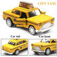 OTONOPI New York City Taxi Cab Toy Taxi Car Toy for Kids Yellow Cab Diecast Model Toy Car with Pullback Action for Toddler Age 3