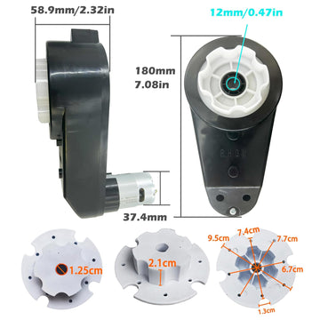 2Pcs Kids Ride On Car Gearbox 12V Rs550 40000Rpm High-Speed Motor Gearbox For Power Wheels Kid'S Ride On Toys Upgrade,High Torqu