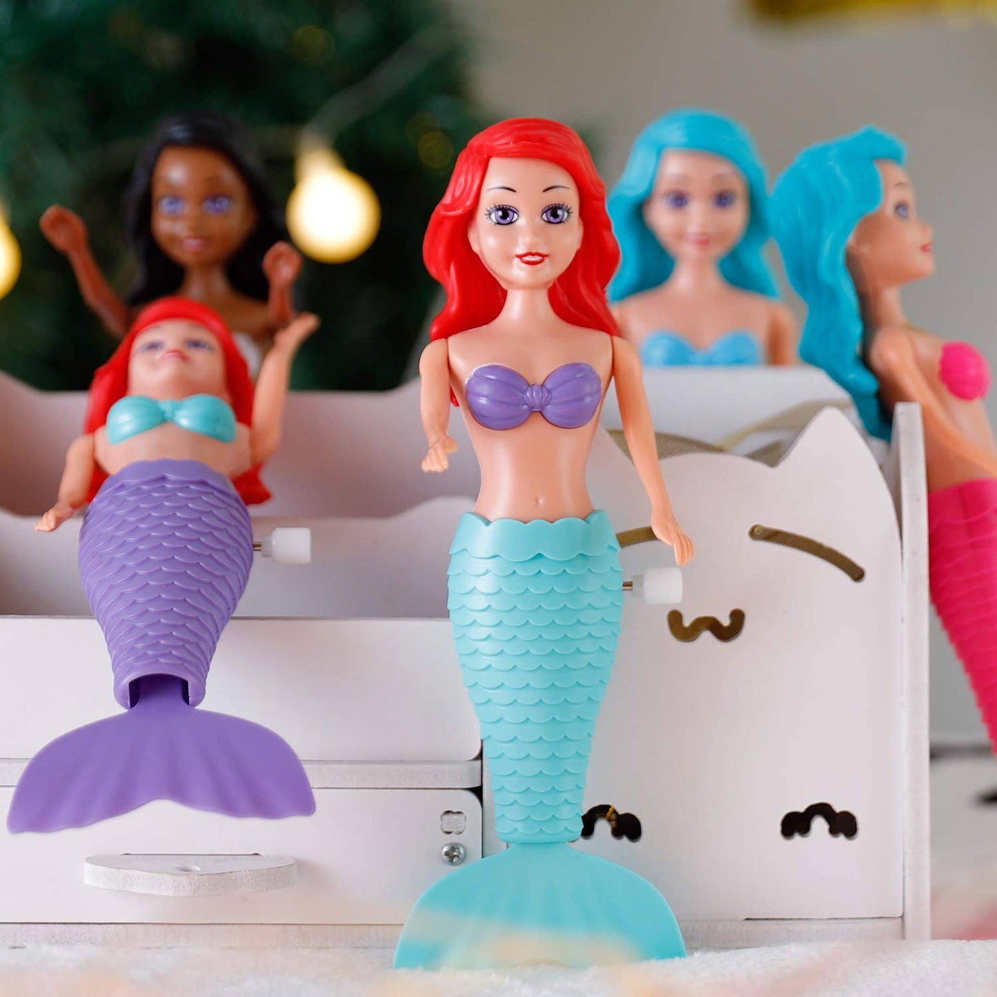Liberty Imports Mermaid Bath Toys - Wind Up Floating Toys, 6 Pack, Multicolored, Small, Plastic for Toddlers & Kids