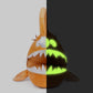 Zhongxin Made Anglerfish Plush Toy - Luminous 12'' Anglerfish Creepy Stuffed Animals, Brown Creepy Sea Life Goosefish Lanternfis