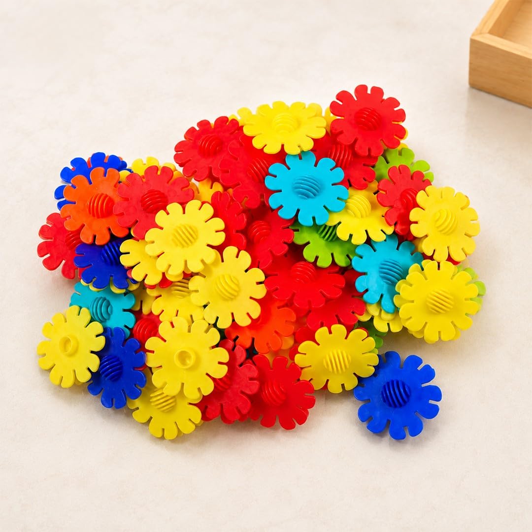 I Play Big Flower Building Blocks For Kids, Interlocking Construction Toy Set, Creative Stem Learning Blocks, Fine Motor Skills 