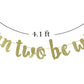 Born Two Be Wild Glitter Banner, Two Years Old Banner, 2nd Birthday Party Decor (Gold)