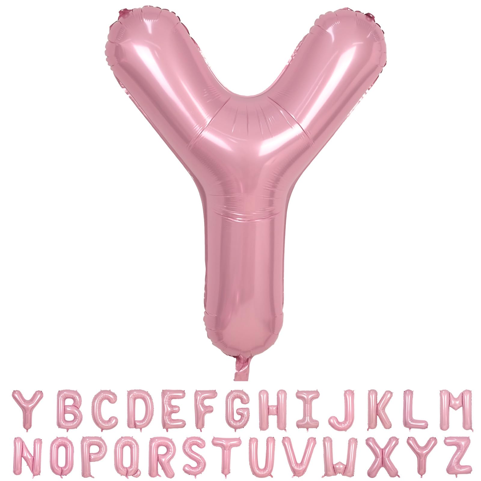 40 Inch Pink Letter Balloons, Large Y Letter Balloons Foil Helium Balloon, Foil Big Single Alphabet Y Balloon, Pink Letters for 