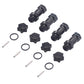 4Pack ShareGoo Aluminum 17mm Wheel Hex Hub 30mm Extension Adapter Drive Hub with 12mm Anti-Dust Cap Compatible with HPI HSP Axia