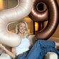 40 Inch Dark Brown 1 Balloon For First Birthday, Coffee Brown 1St Number Balloons Birthday Decorations For Girl Boy Kids Toddler