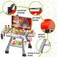 Barbecue Grill Toy Set, Kids BBQ Kitchen Playset with Smoke Sound Light Simulation Camping Cooking Interactive Pretend Play Food