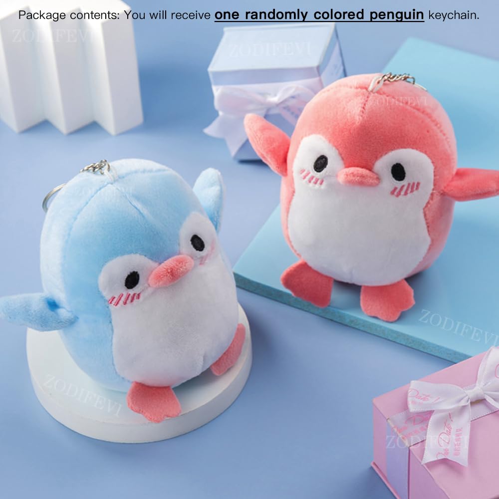 Zodifevi 1Pcs Lovely Penguin Animal Stuffed Doll Plush Toy Keychain Key Holder Bag Pendant Party Favor Gifts Toys For Boys Girls