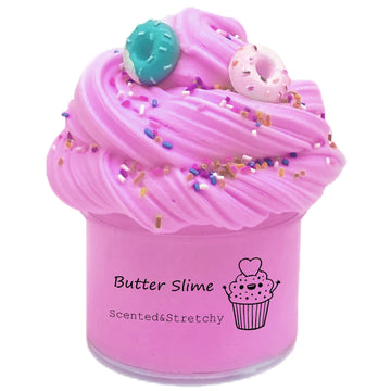 Donut Slime With Charms, Scented Butter Slime, Non-Sticky, Stress Relief Toy For Girls And Boys (200Ml)