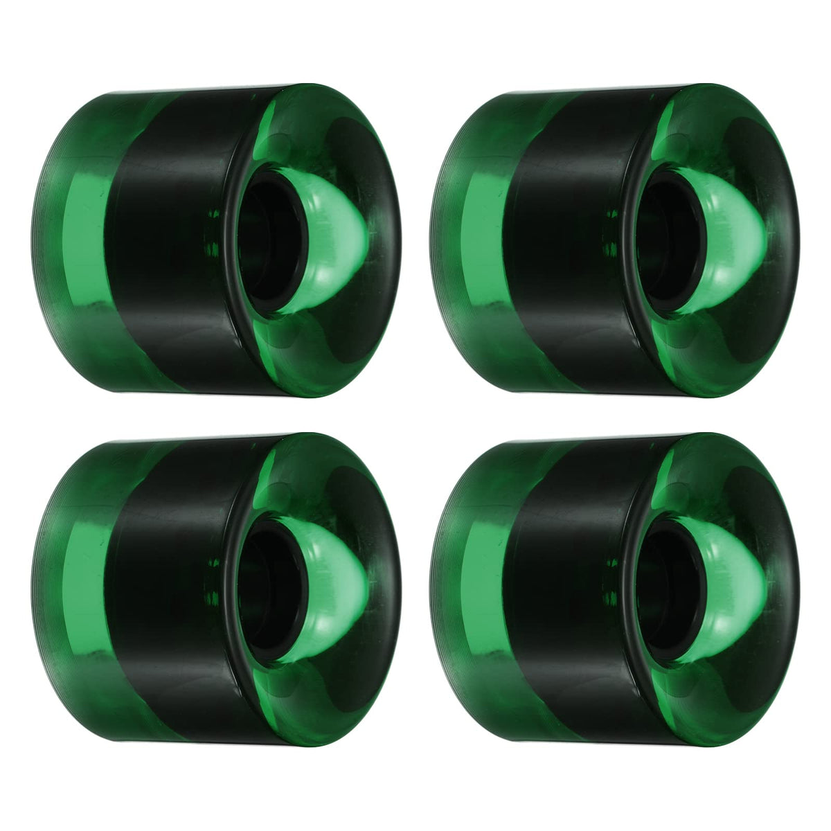 PATIKIL 60mm Longboard Wheels, 4 Pack Skateboard Wheel Street Wheels for Skateboards Cruiser Wheels Replacement 78A, Clear Green