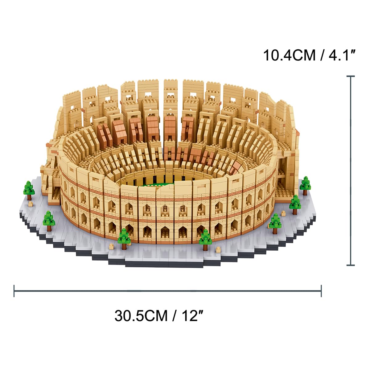 TzFioy Italy Rome Colosseum Micro Brick Building Set (5594 Pieces) - Landmark Model Educational Toy Gift for Kids and Adults