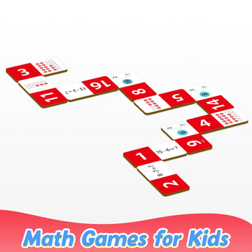 Kasfalci Subtraction Dominoes Set,Math Manipulatives Games For Kids,Counting Toys,Learning Games,Preschool Learning Activities,H