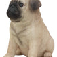 Ebros Gift Realistic Lifelike Adorable Sitting Pug Dog Statue 6' Tall Pet Pal Pugs Puppy Pup Dog Breed Collectible Resin Decor Figurine With Glass Eyes