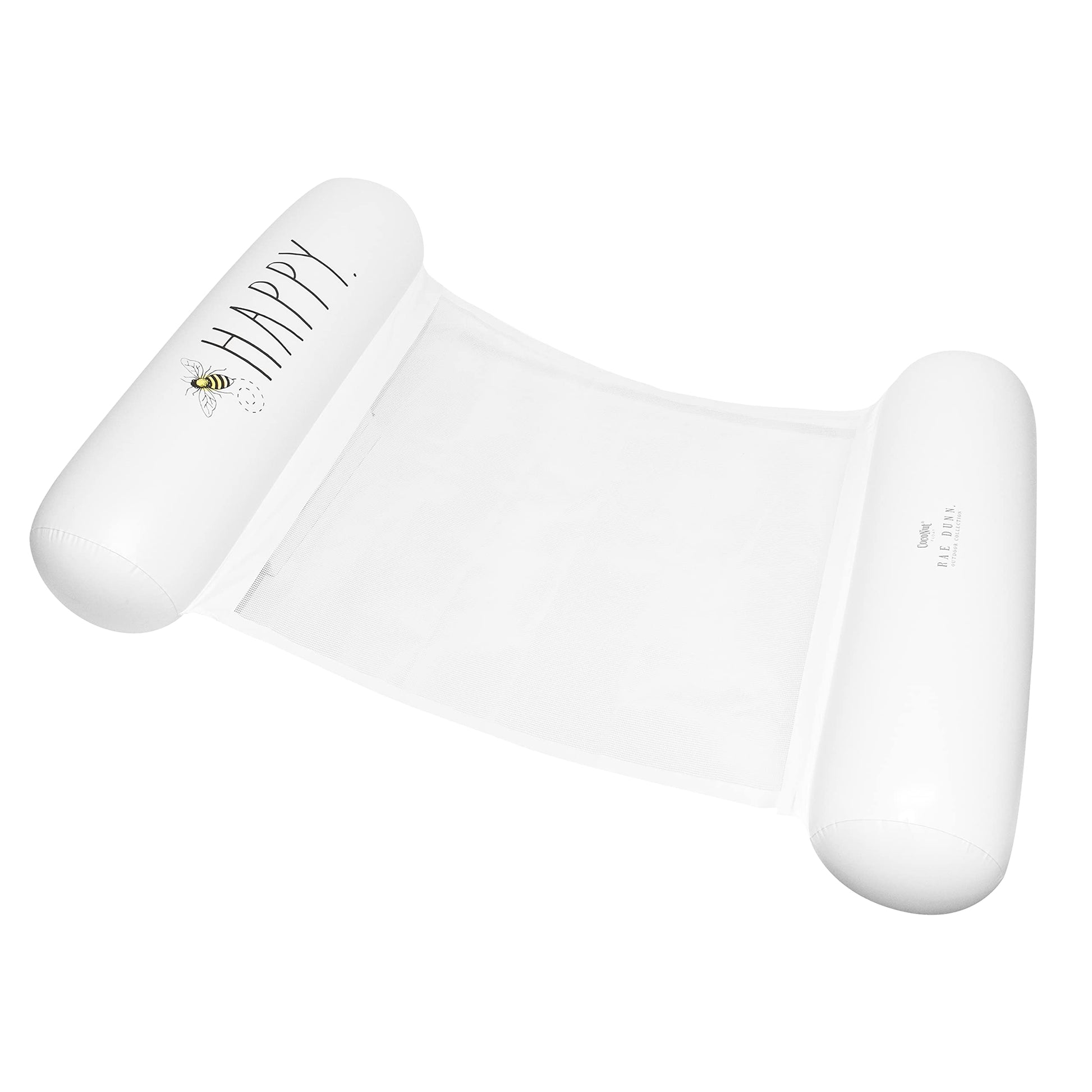 Rae Dunn x CocoNut Float mature-themed Hck Float - Bee Happy Theme - mature-themed Size Multipurpose Inflatable Drifter  Saddle Float & Lounge Chair - Versatile Ride-On for Summer & Swim Parties