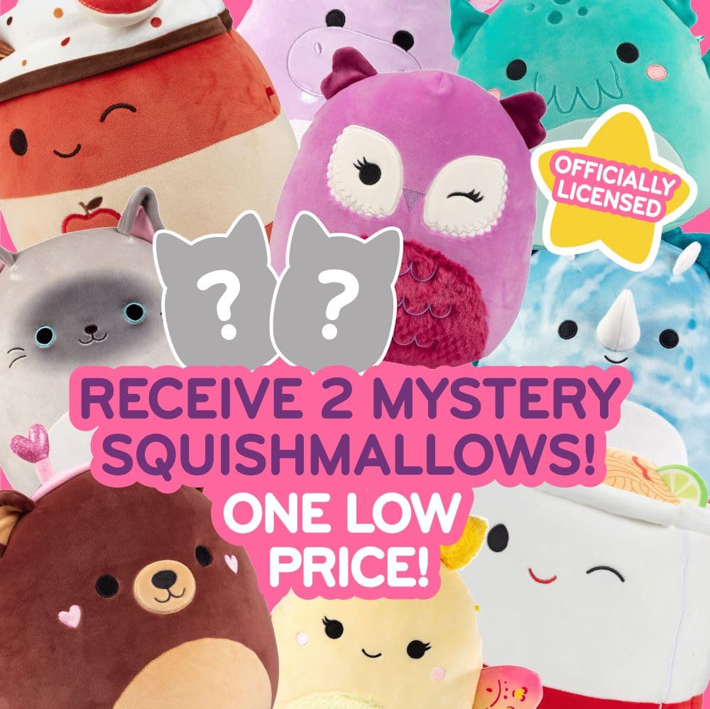 Squishmallows Sally 14-Inch & Mystery 8 (2-Pack) 2025 - Get Two Halloween Official Jazwares Plush For Less - Collectible Nightma