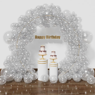 130Pcs Clear Balloons Different Sizes 5 10 12 18 Inch Clear Balloon Garland Arch Kit, Transparent Latex Balloons For Birthday We