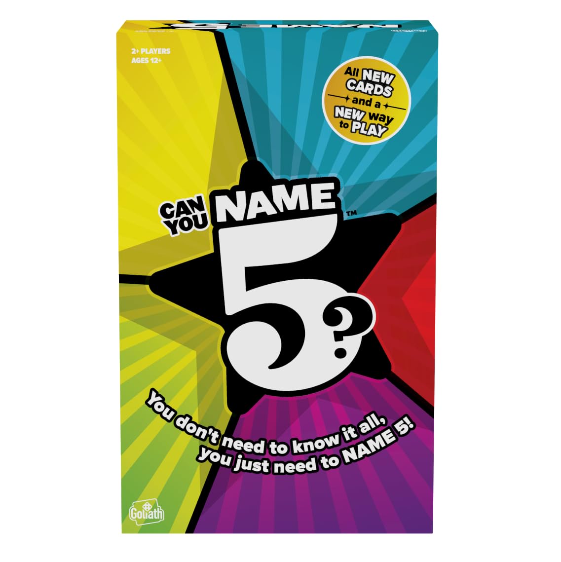 Goliath Name 5 Board Game | Name 5 Things Before Time Runs Out | Party Game, Family Game Night | for 2 or More Players or Teams,
