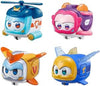 Super Wings Super Pets 4-Pack Action Figures - Jerome, Golden Boy, Shine, Ellie, Light Effect, Plastic, Mix Color, Model EU770491