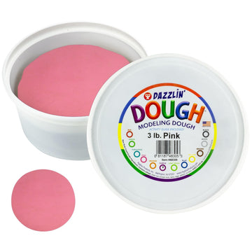 Hygloss Play Modeling Dough - 3Lb. - Easter Basket Stuffer - Unscented Dough - Safe & Non-Toxic For Kids Arts & Crafts - Party Favors - Classroom Supplies, Pink