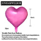 Jonhamwelbor 20Pcs 18 inch Metallic Pink Foil Mylar Heart Shape Balloons Decorations Valentines Birthday Wedding Baby Shower Par