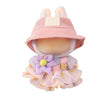 Clothes for Labubu  Skirt Set for Labubu Doll  2 Piece Set Hat Skirt Outfit enhanced Fashion Cute Dress for Labubu Dolls Accessories (NO Doll) (Pink)