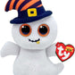 Ty Beanie Boo Nightcap - White Ghost With Witches Cap - 6''