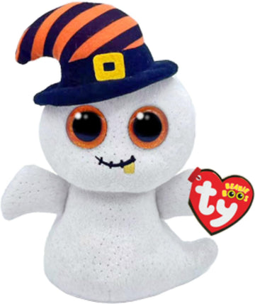 Ty Beanie Boo Nightcap - White Ghost With Witches Cap - 6''