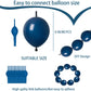 Adido Eva Link Balloons Navy Blue 6 Inch Latex Quick Linkale Balloon 80 Pcs For Birthday, Halloween, Christmas, Party Festival D