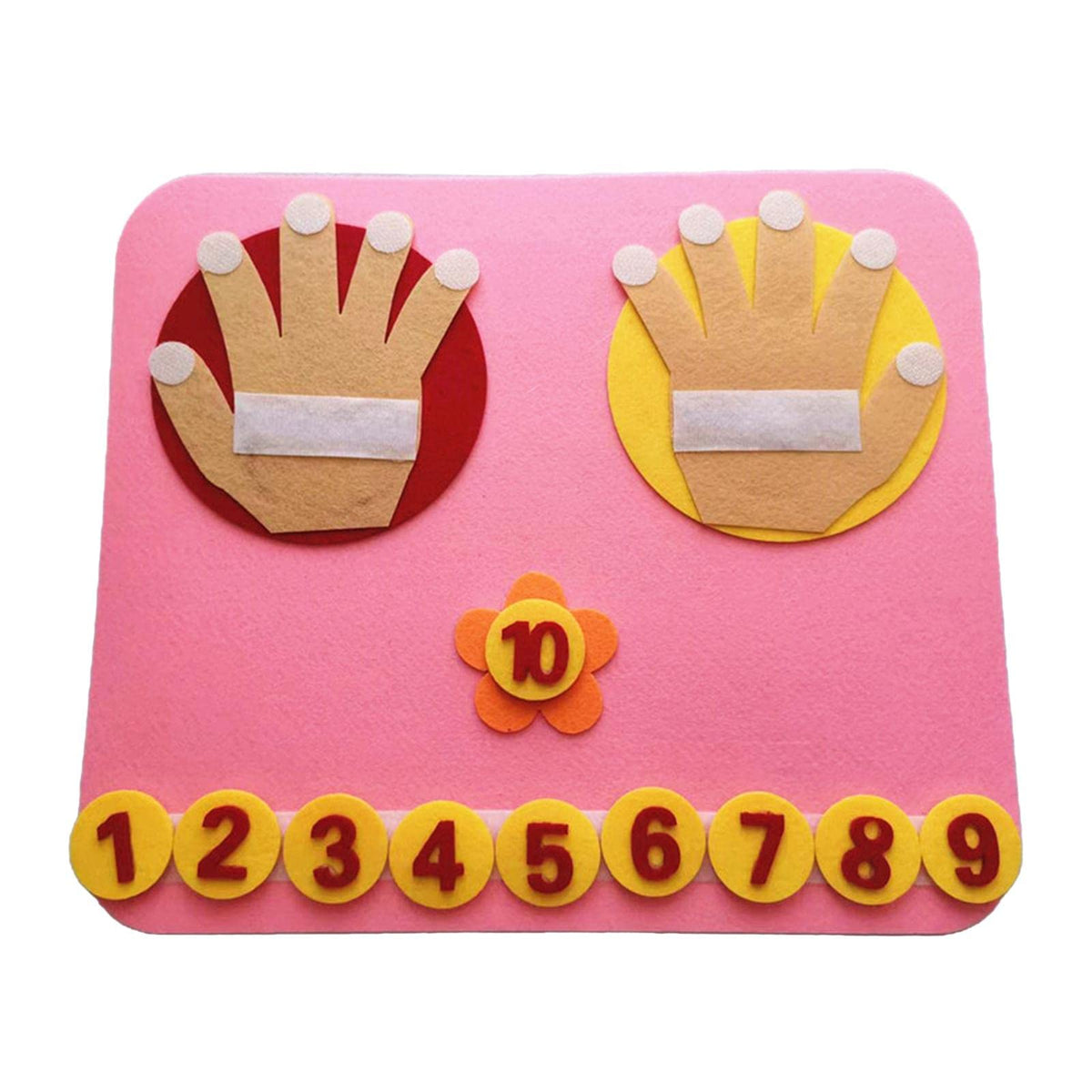 Calandis Montessori Felt Learning Toys Fine Motor Skill For Preschool Travel Kids Counting Pink | Toys For Baby