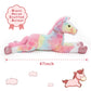 Tezituor 47 Inch Pink Tie-Dye Horse Plush Toy, Soft Stuffed Animal Pillow for Kids and Adults